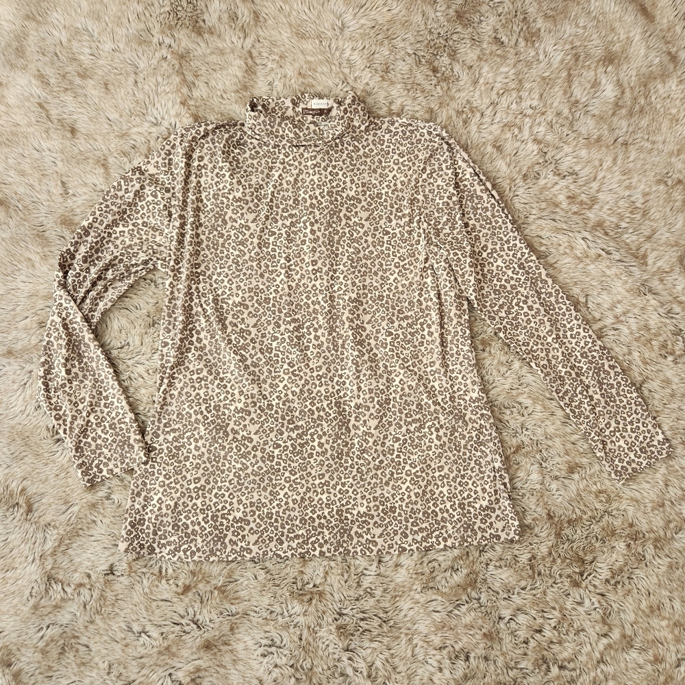 J. McLaughlin Long Sleeve Turtleneck Polyester‎ Blend Top Women's Size XL